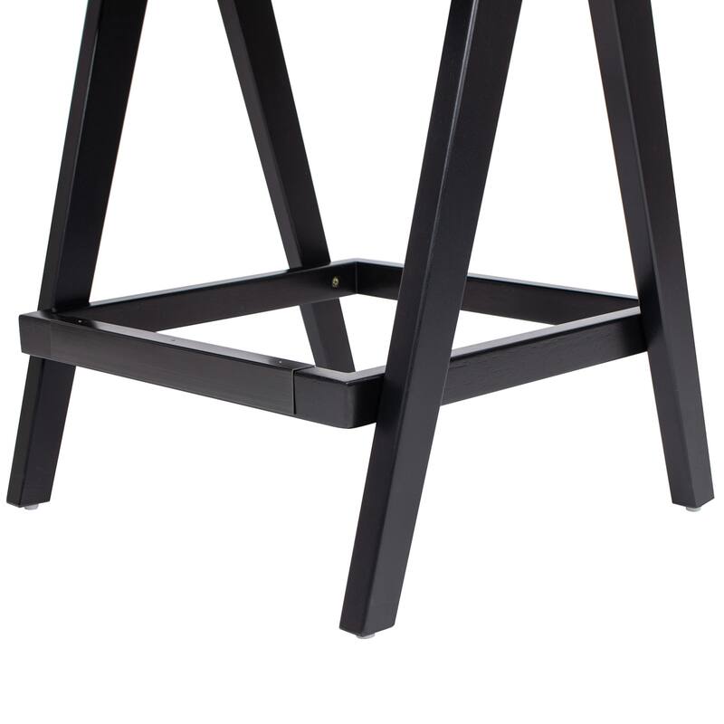Modern Resin Webbing Back Bar Stool with Arms