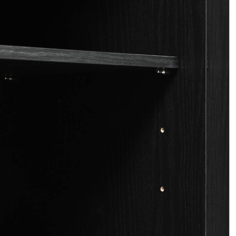 53.7'' Particle Board Farmhouse Kitchen Island with Power Outlet, Drop Leaf, Spice Rack, Rolling Wheels and Drawers