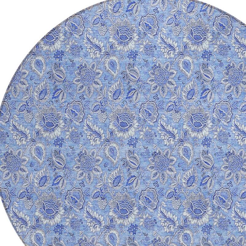 HomeRoots Floral Transitional Rectangle Outdoor Rug