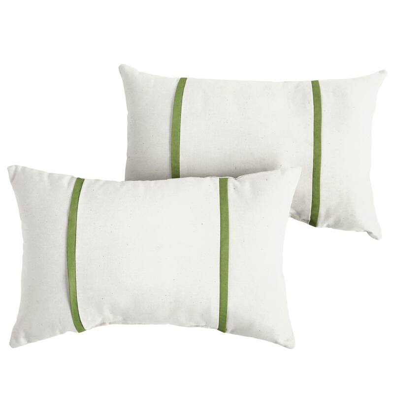 Sorra Home Sunbrella Outdoor Double Petite Flange Pillow Set of 2