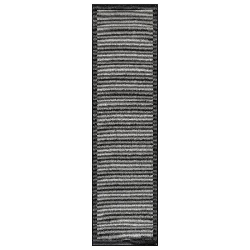 Modern Geometric Stripe Bordered Area Rug for Living Room, Bedroom, or Entryway - Low Pile Indoor Rug