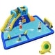 preview thumbnail 1 of 8, Gymax Inflatable Water Slide Climbing Bounce House Splash Pool w/ 735W - See Details Blue, Yellow - See Details - Kids