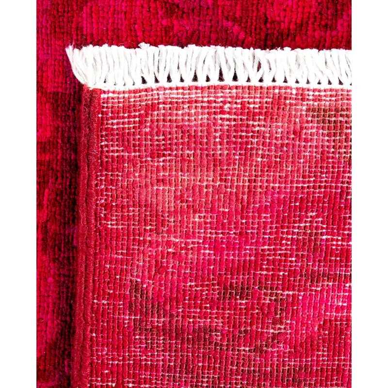 Overdyed One-of-a-Kind Hand-Knotted Area Rug - Red - 2' 8" x 7' 10"