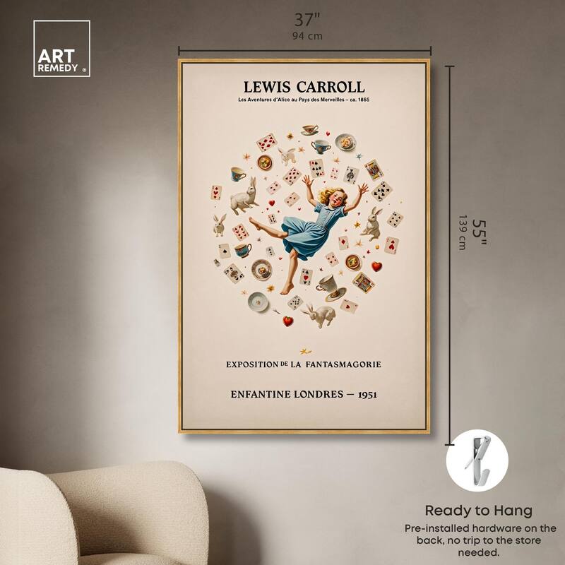 Carroll's Alice in Motion Canvas by Art Remedy