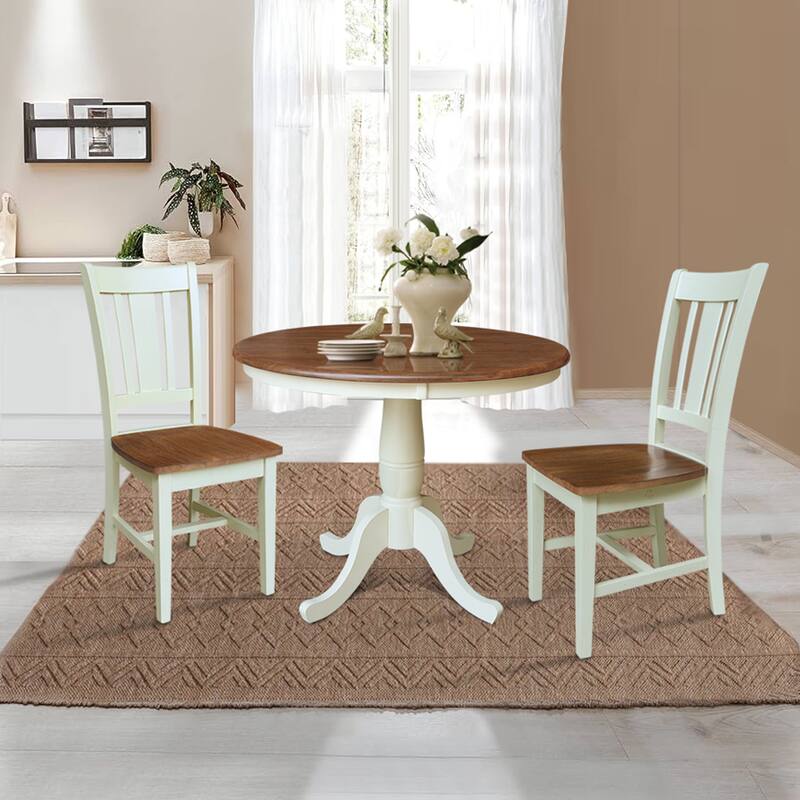 36" Round Top Pedestal Table With San Remo Chairs