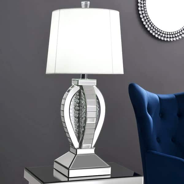 Glamorous Contemporary Mirrored Table Lamp Bed Bath & Beyond 36813028