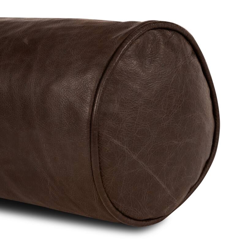 Poly and Bark Napa Leather Bolster Pillow (Set of 2)
