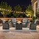 Option Brown Wicker Gray Cushion