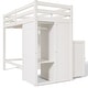 preview thumbnail 5 of 21, Twin Pinewood Loft Bed with Storage Shelves Wardrobe and Ladder
