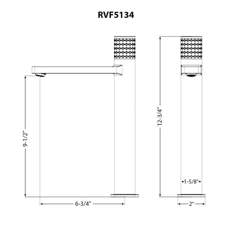 Ruvati Emilio Vessel Single Handle Cylinder Bathroom Faucet in Brushed Nickel - RVF5134BN - 7'6" x 9'6"