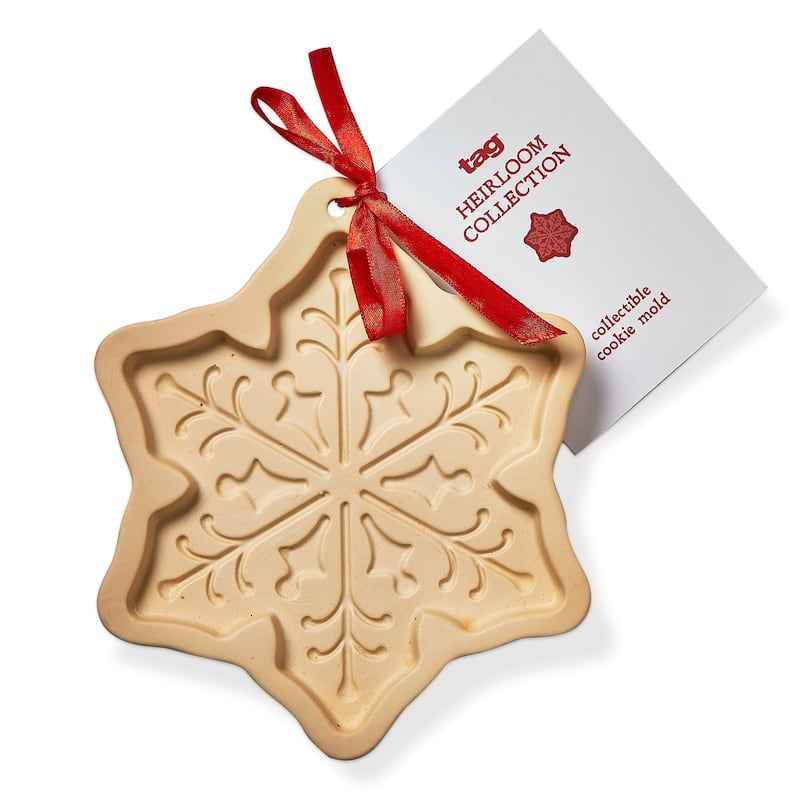 Snowflake Porcelain Cookie Mold Stamp Decoration,