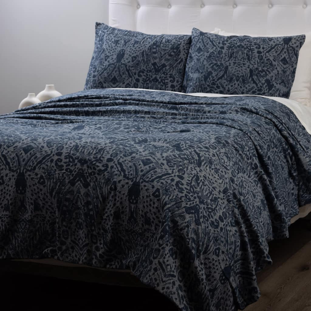 Ramira Duvet Cover, Steel Blue
