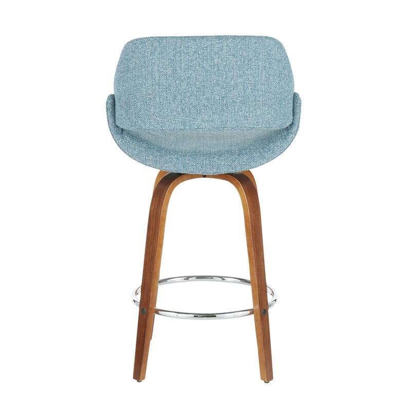 Carson Carrington Svellingen 26" Fixed-Height Counter Stool with Round Chrome Footrest (Set of 2)