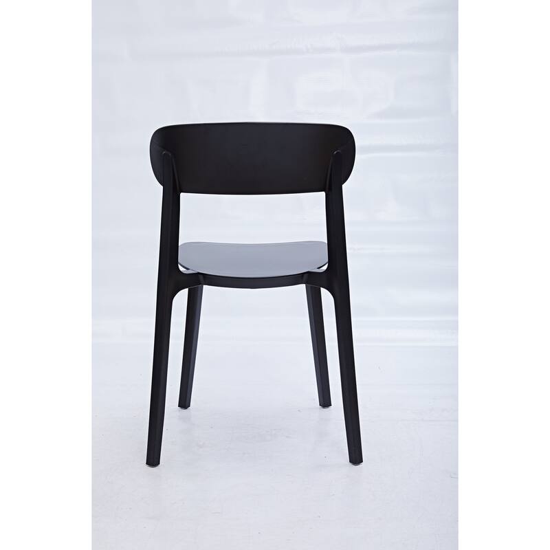 Midcentury Fiberglass Intensified Plastic Side Chair, Stackable, Set of 4