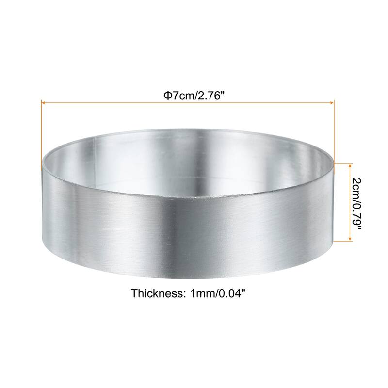 2PCS Round Cake Ring Stainless Steel Pastry Mousse Dessert Ring