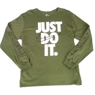 olive green nike long sleeve shirt