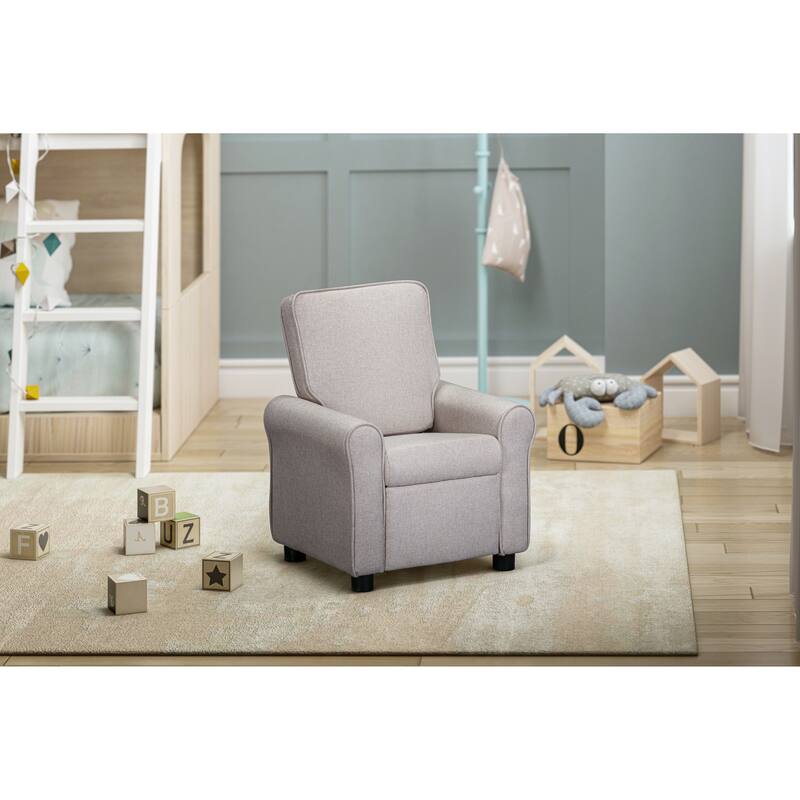 Olive & Opie Jordan Kids Recliner - Greige