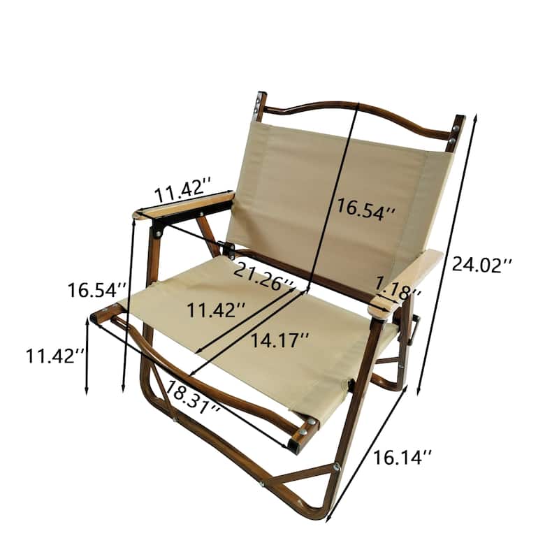 Set of 4 Foldable and Portable Chairs with Armrests
