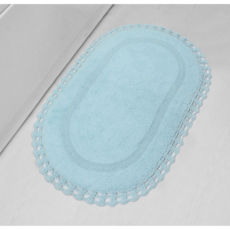 Hampton Contour Rug, Cotton Soft, Water Absorbent, Non Slip U Shape Contour Rug Machine Washable 20"x20" Contour