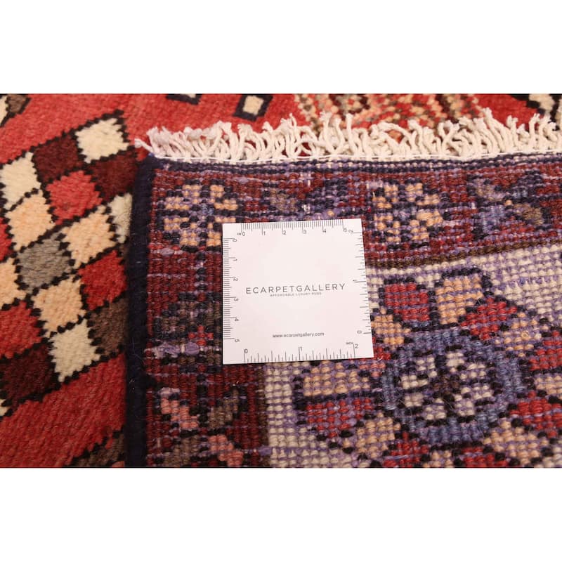 ECARPETGALLERY Hand-knotted Melis Vintage Red Wool Rug - 6'7 x 9'10