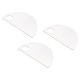 preview thumbnail 1 of 2, Paint Tray Palette Acrylic Paint Pallet Semicircle with Thumb Hole, Clear 3pcs - 3 Pack