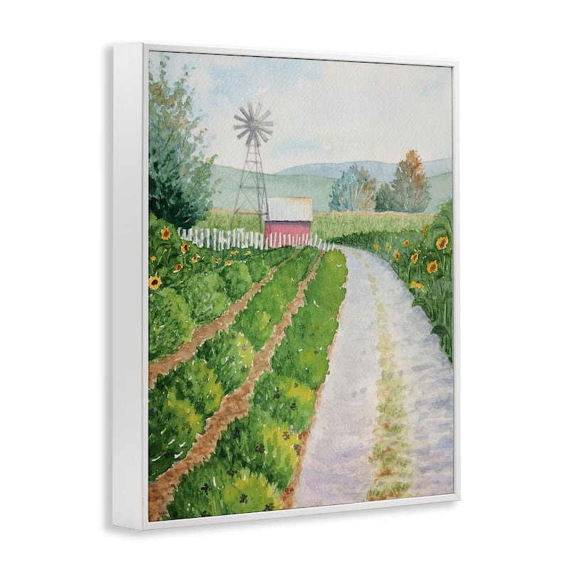 Stupell Tranquil Farm Path Framed Giclee Art Design By Stephanie Fielden