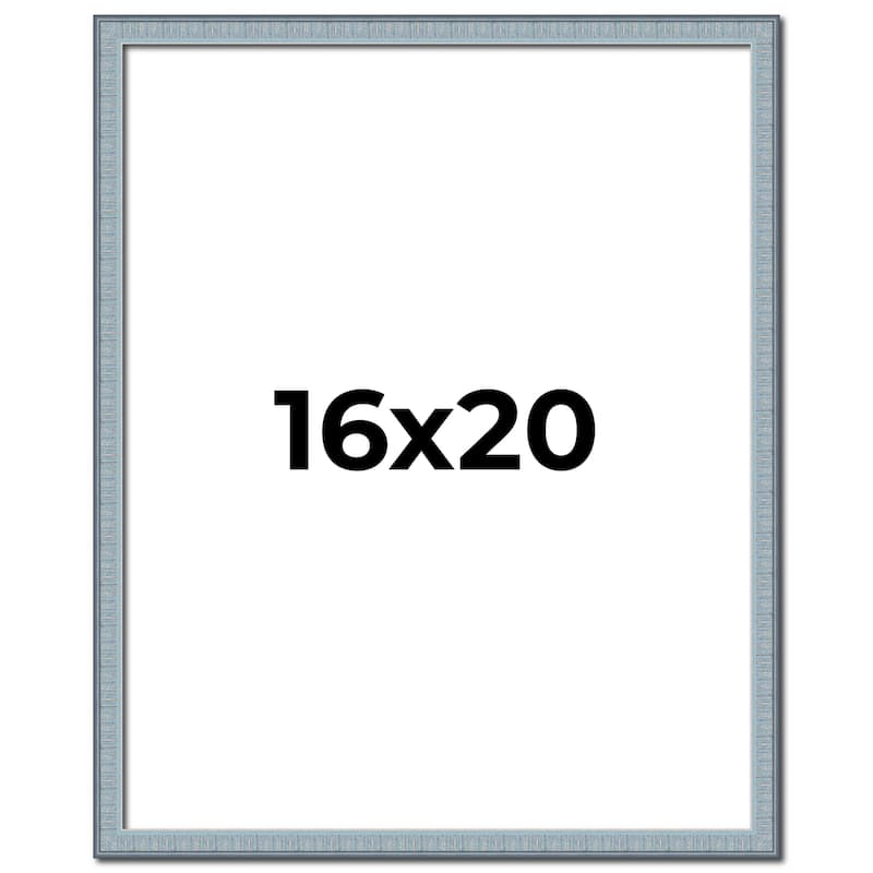 16x20 Frame Rustic Sky Blue Solid Wood Picture Frame | 0.75 Inch