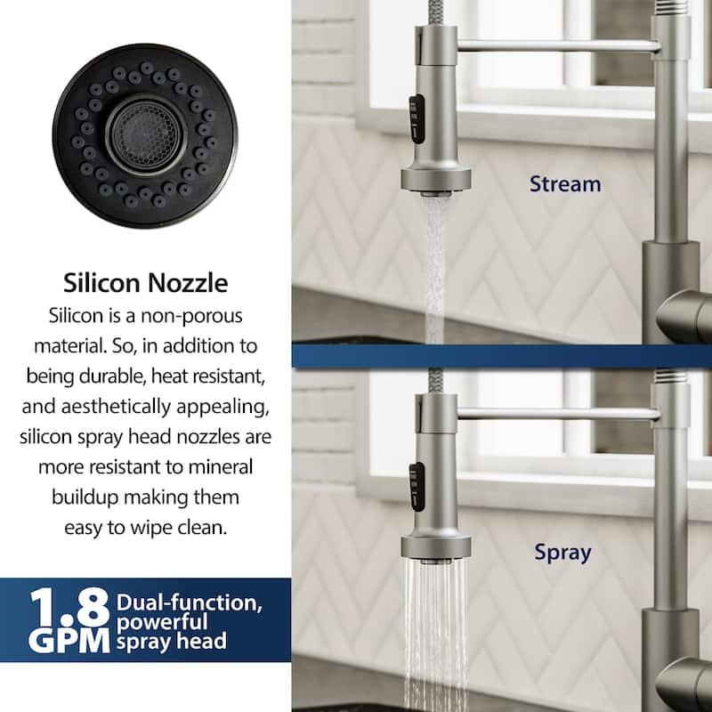 Karran Loxton Touchless Single-Handle Pull-Down Sprayer Kitchen Faucet