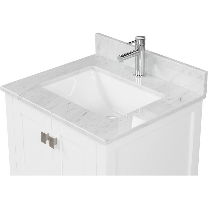 Blossom Geneva 24" Solid Wood Bathroom Vanity with Marble Top