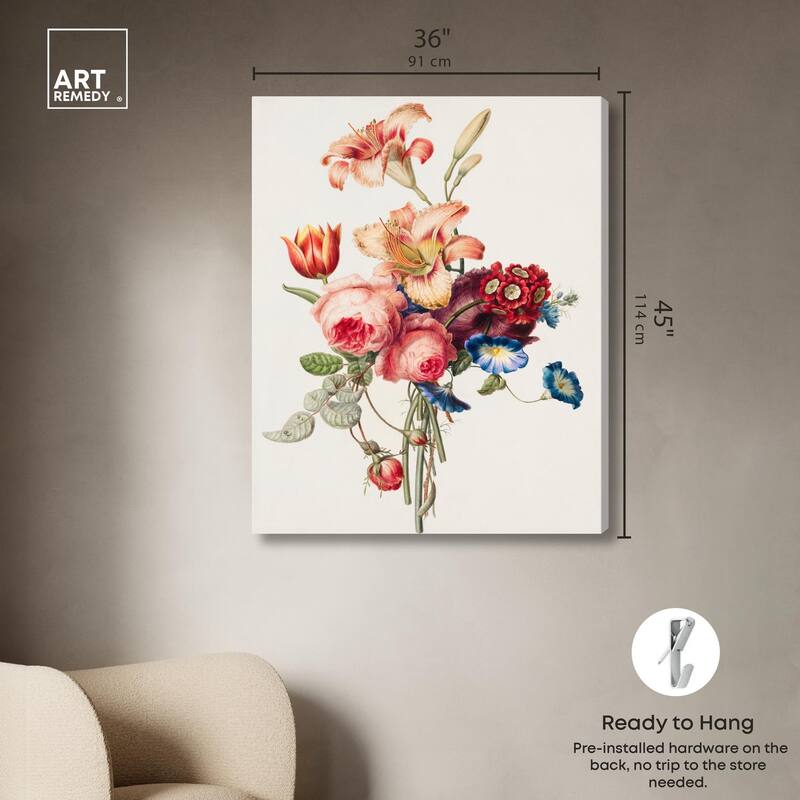 Bouquet 1820 Canvas by Art Remedy, Gallery Wrapped