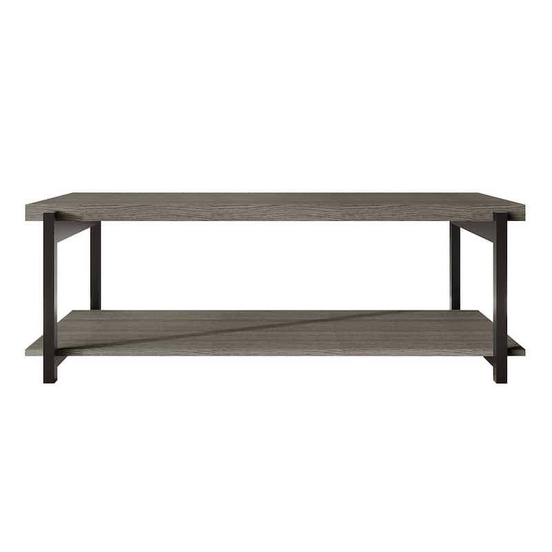 CraftPorch Rustic Metal TV Stand - Grey
