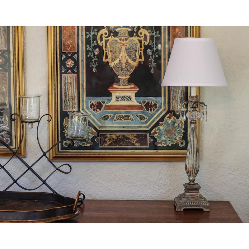 10" White Empire Hardback Slanted No Slub Lampshade - 10''x10''x8''