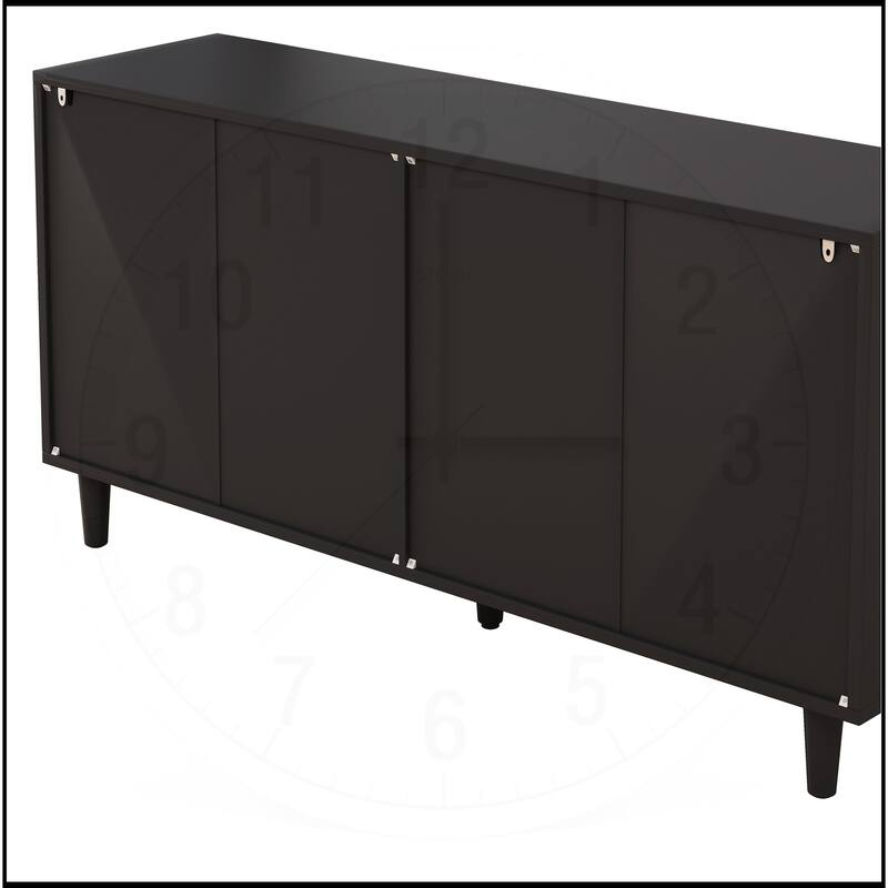 6-Drawers Rattan Storage Cabinet with White Drawer Slides