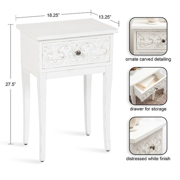 Kate and Laurel Cassetta Wood Side Table - On Sale - Bed Bath & Beyond ...