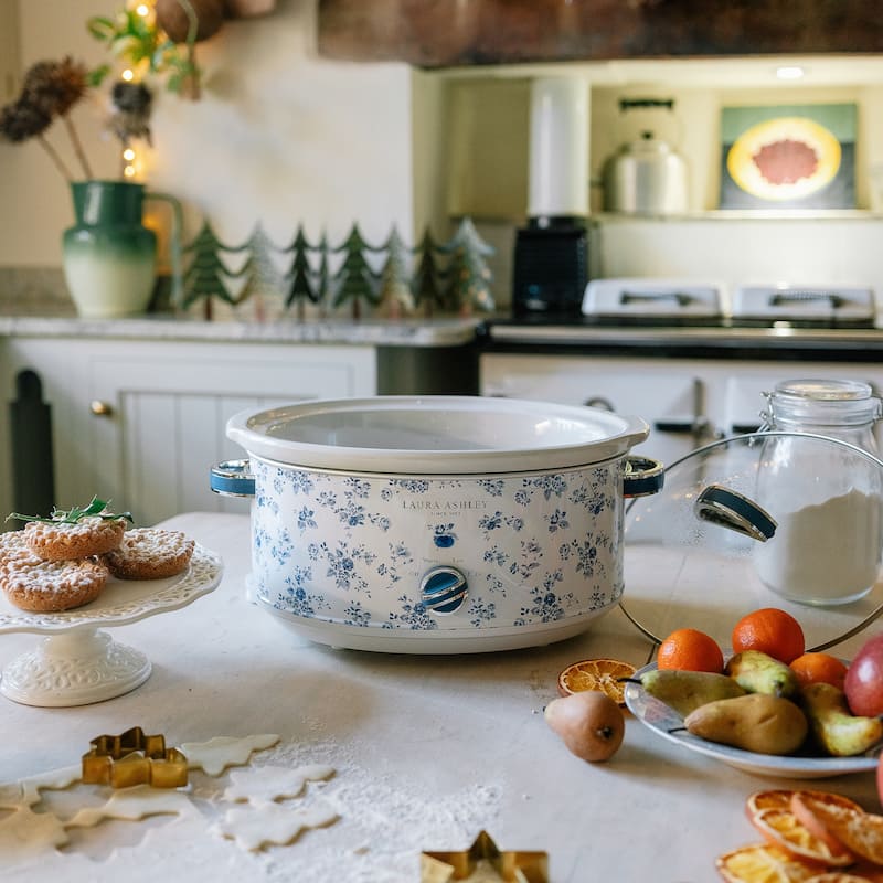VQ Laura Ashley VQSLWC6LLACR Slow Cooker 6.5L, China Rose