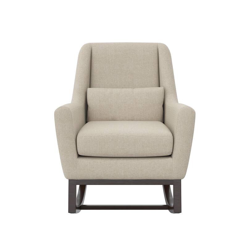 Little Seeds Sophie Mid-Century Rocker with Lumbar Pillow
