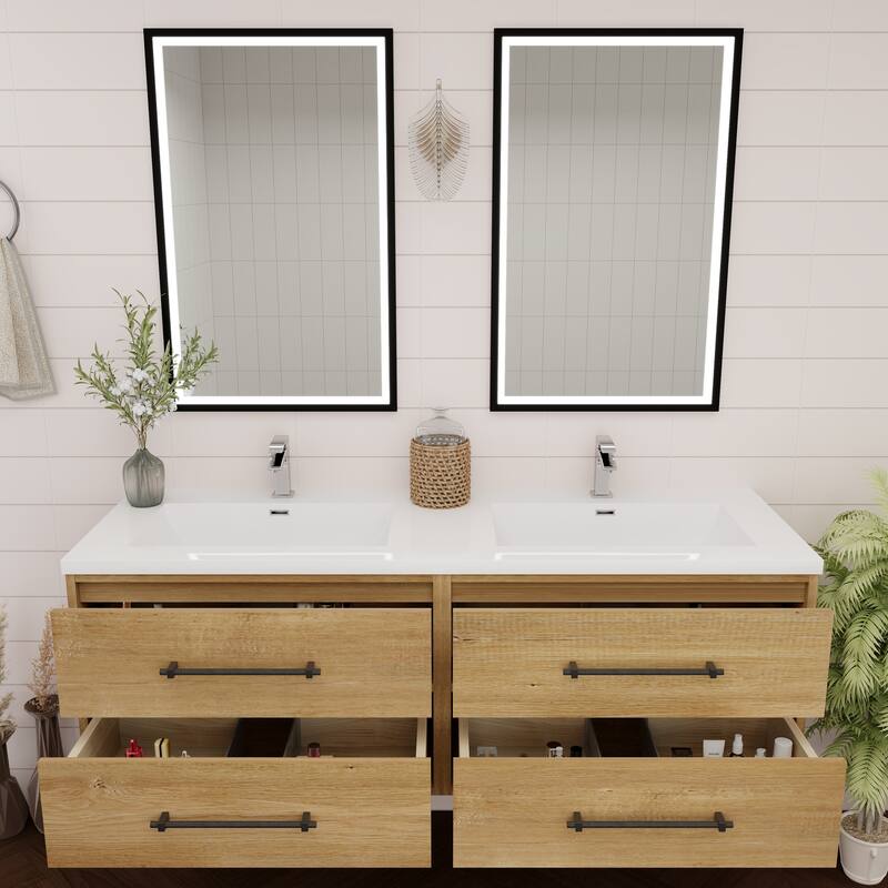 Victoria 48'' Floating Vanity with Double Reinforced Acrylic Sink - 47.5