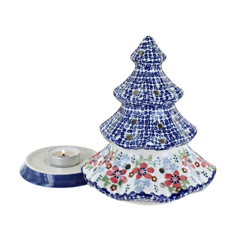 Blue Rose Polish Pottery C012 Manufaktura Tree Luminary