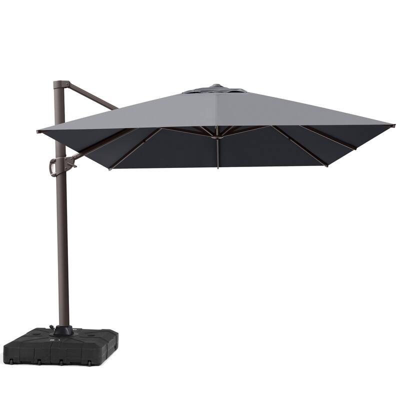 Outdoor 10x12.5 FT Patio Cantilever Umbrella with Weighted Base