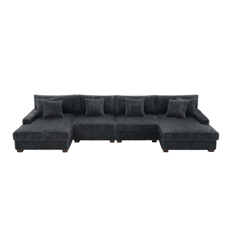 Anne 150" W Oversized Upholstered Modular Sectional Sofa