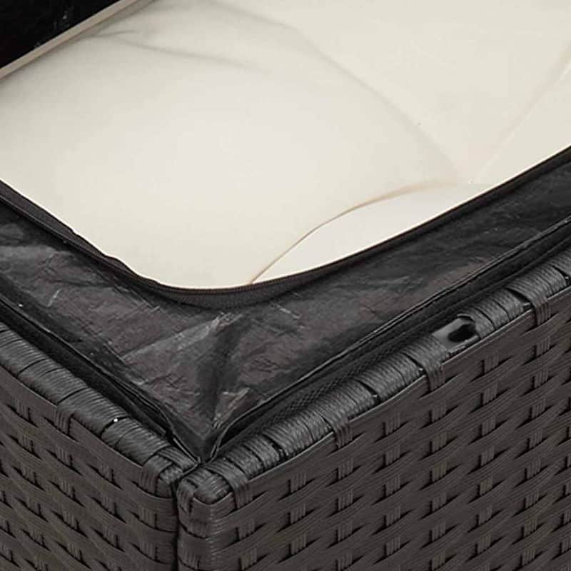vidaXL Garden Sofa Set Black PE rattan Large Modular Garden Sofa Set - 24.4 x 24.4 x 27.2