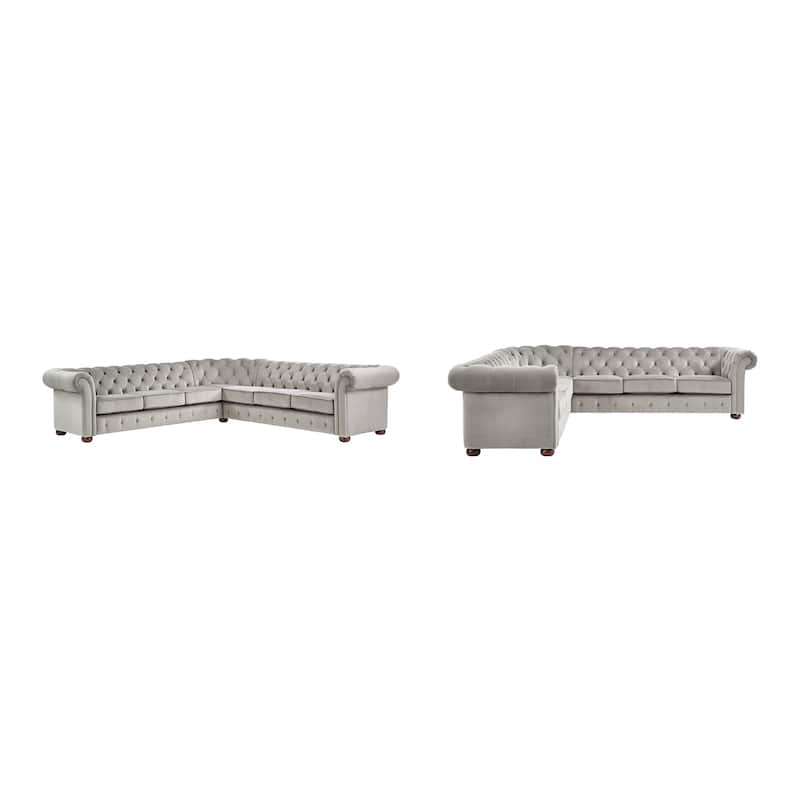 Gdansk 7-Seat L-Shaped Chesterfield Sectional Sofa