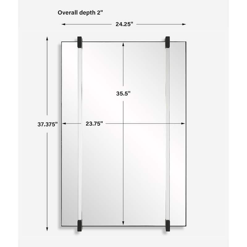 Uttermost 09937 Ladonna 24-1/4"W x 37-3/8"H Rectangular Flat Accent
