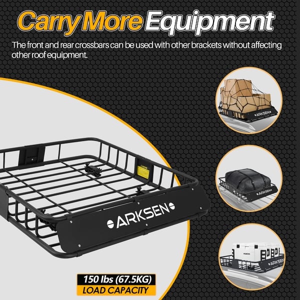 Shop Arksen 150lb Universal Roof Rack Cargo Top Luggage Carrier Holder Standard On Sale Overstock 15912332