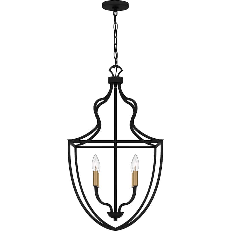 Keeley 4-Light Matte Black Pendant Light