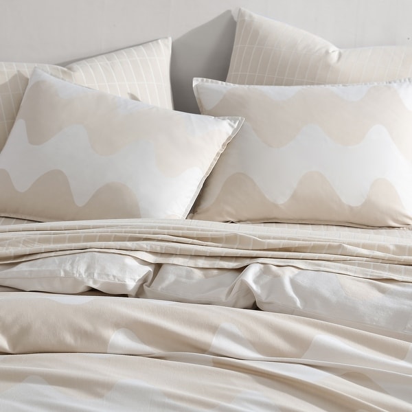Marimekko Lokki Beige Cotton Duvet Cover Set - Bed Bath & Beyond
