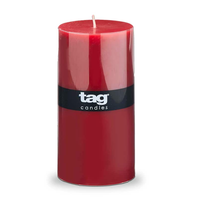 Color Studio 3X6 Pillar Cranberry Smokeless Paraffin Wax Burn Time 85 Hours