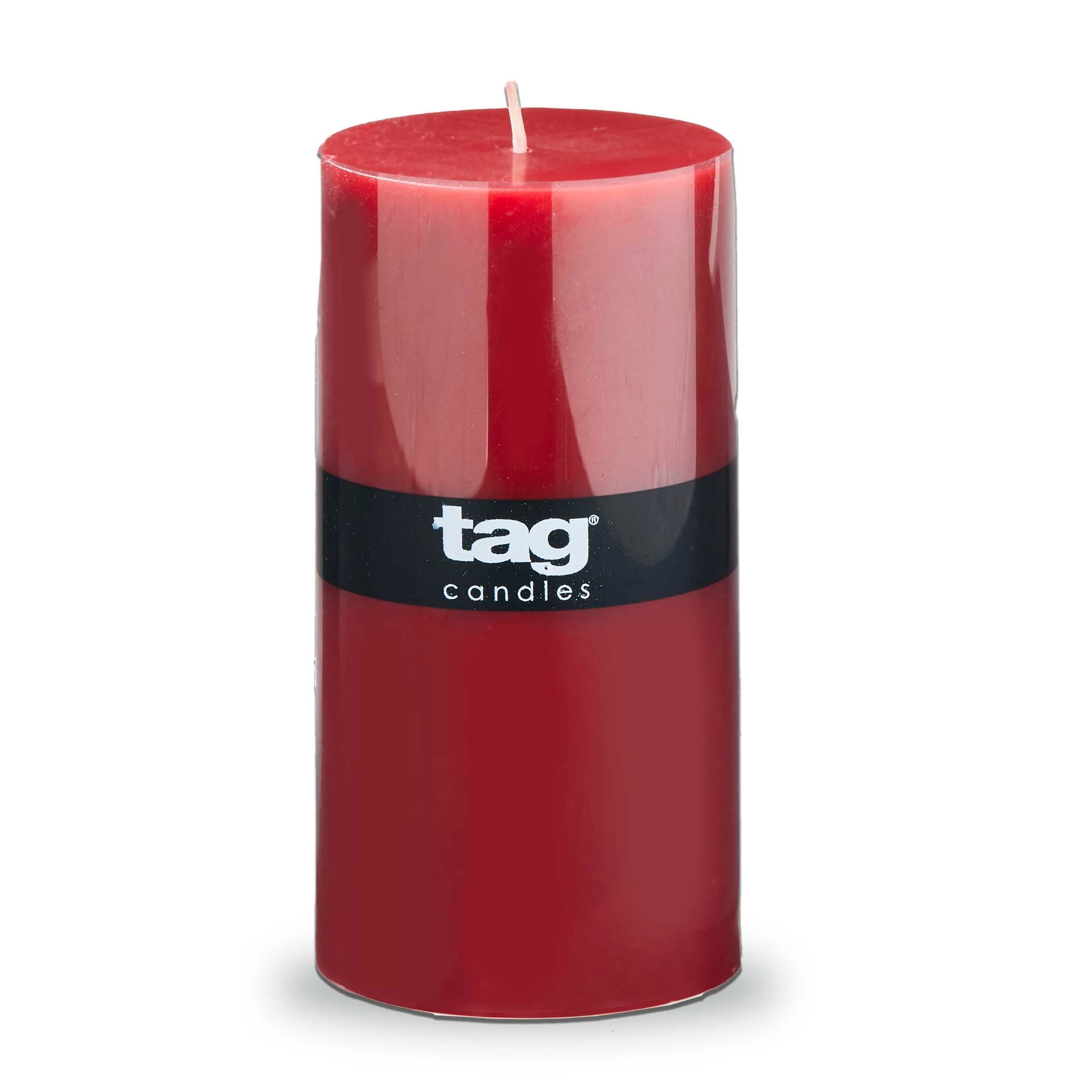 Color Studio 3X6 Pillar Cranberry Smokeless Paraffin Wax Burn Time 85 Hours