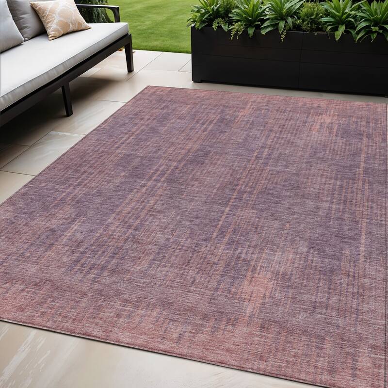 HomeRoots Striped Transitional Rectangle Outdoor Rug - 5' X 8'