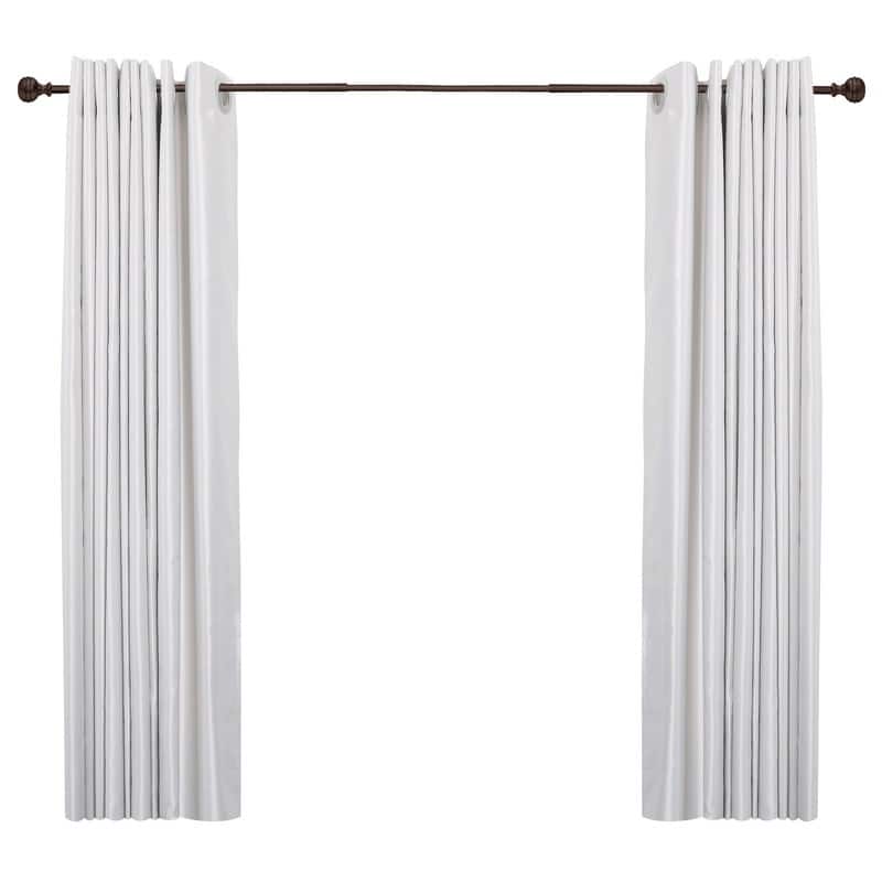 UTOPIA ALLEY 5/8 Inch Curtain Rod - Adjustable Drapery Rods, Bedroom & Living Room Decorative Curtain Rods